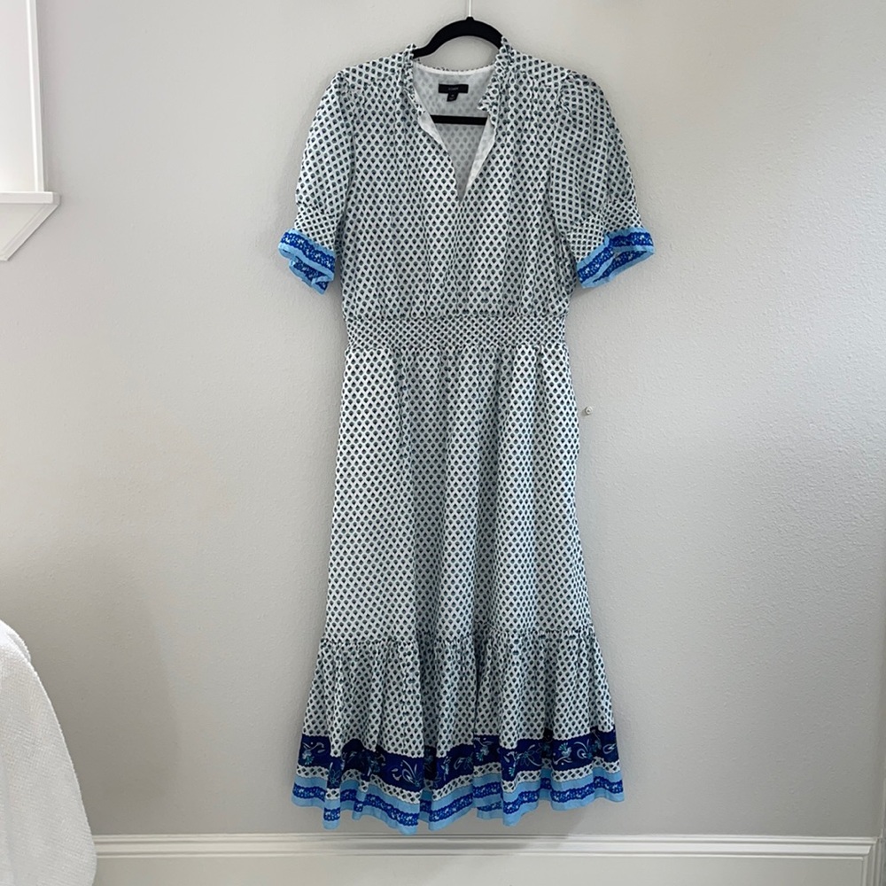 J.Crew size medium smocked ruffle dress